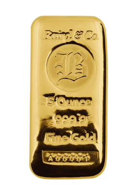 5oz Gold Cast Bar